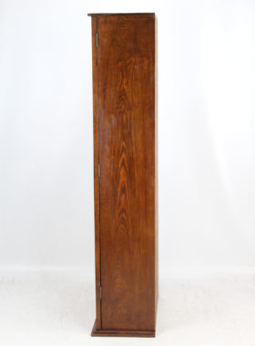 Tall Slim Edwardian Oak Bookcase