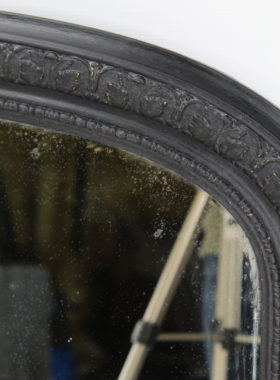 Large Ebonised Victorian Overmantle Mirror