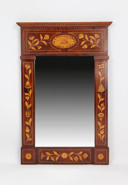 19th Century Dutch Inlaid Mahogany Mirror