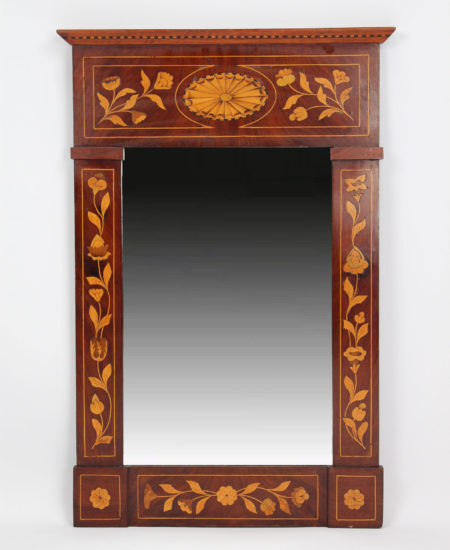 19th Century Dutch Inlaid Mahogany Mirror