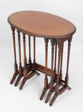 Victorian Mahogany Nest 3 Tables