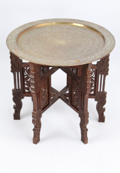 Indian Brass Top Coffee Table