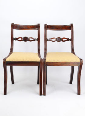 Pair Regency Mahogany Chairs