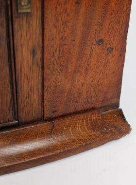 Georgian Oak Bow Front Corner Cupboard