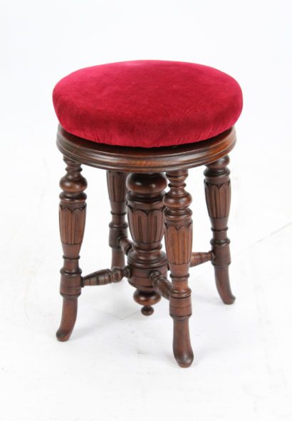 Victorian Rise and Fall Piano Stool