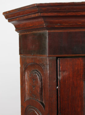 Victorian Gothic Revival Carved Oak Corner Cupboard
