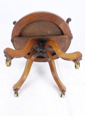 Edwardian Inlaid Mahogany Swivel Chair
