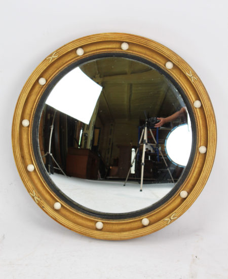 Edwardian Gilt Convex Mirror