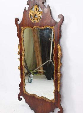 Georgian Mahogany Chippendale Fretwork Mirror