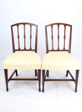 Pair Georgian Mahogany Side Chairs