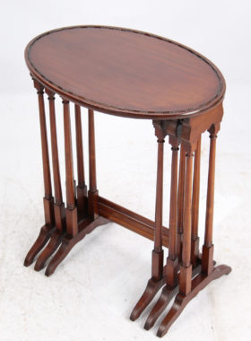Antique Nest of 3 Mahogany Tables Manner of Gillows