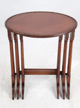 Antique Nest of 3 Mahogany Tables Manner of Gillows