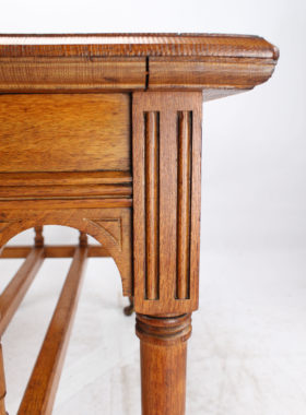 Victorian Gothic Revival Oak Dining Table