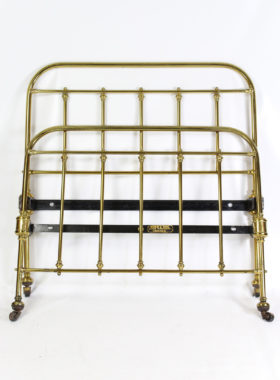 Antique Large Single Brass Bed Hoskins Sewell