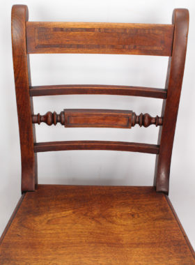 Set 4 Victorian Mahogany Kitchen Chairs