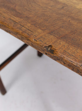 Small Edwardian Oak Single Pedestal Desk