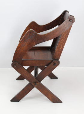 Victorian Oak Glastonbury Chair