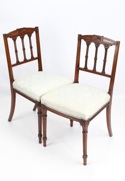 Pair Edwardian Bedroom Chairs