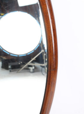 Edwardian Inlaid Mahogany Oval Mirror