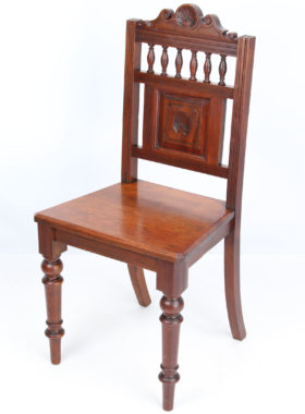 Pair Victorian Hall Chairs