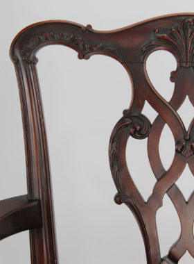 Gillows Mahogany Chippendale Desk Chairs