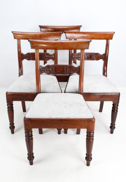 Set 4 Regency Mahogany Dining Chairs