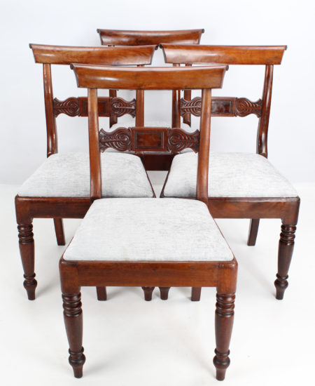 Set 4 Regency Mahogany Dining Chairs