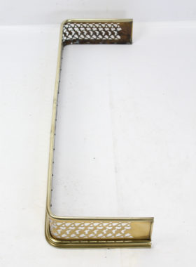 Small Victorian Pierced Brass Fire Fender