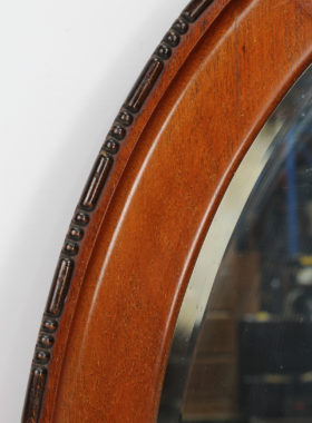 Edwardian Walnut Oval Mirror