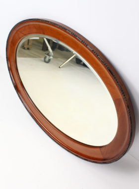 Edwardian Walnut Oval Mirror