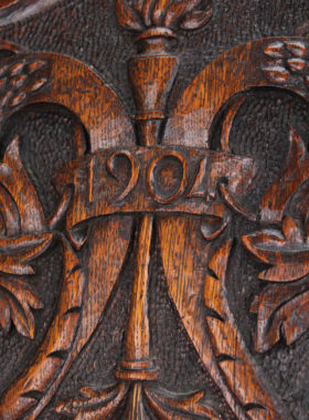 Edwardian Carved Oak Hall Chair