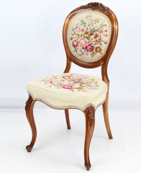 Antique Victorian Balloon Back Dressing Table Chair