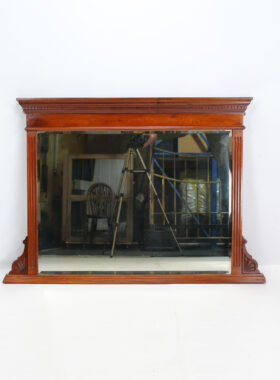 Victorian Walnut Overmantle Mirror