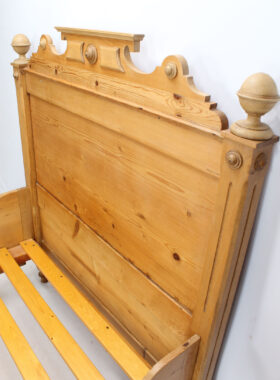 Antique French Pine Sleigh Bed