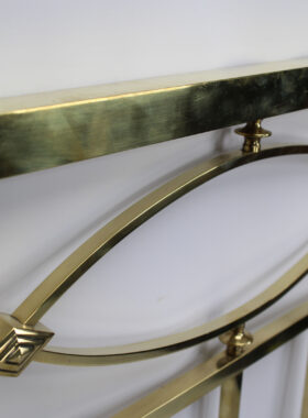 Antique Maple & Co Brass Single Bed