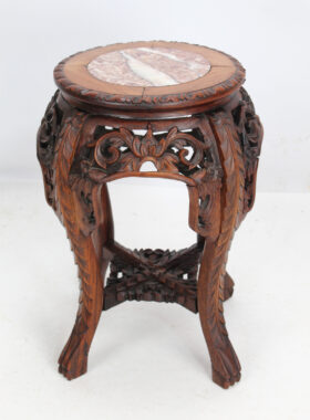 Chinese Marble Topped Urn Stand Coffee Table
