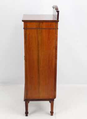 Tall Edwardian Mahogany Music Cabinet