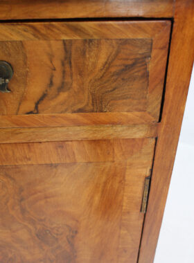 Art Deco Burr Walnut Bedside Cabinet