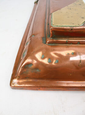 Large Arts Crafts Copper and Brass Fire Fender