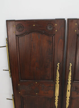 Pair Antique French Cupboard Doors