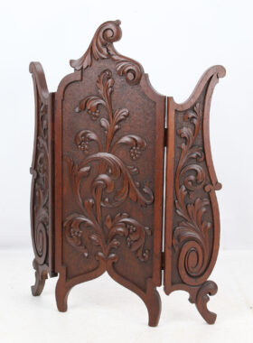 Edwardian Carved Fire Screen