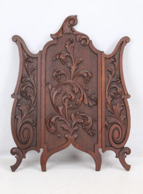 Edwardian Carved Fire Screen